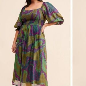 Anthropologie Multicolor Midi Dress